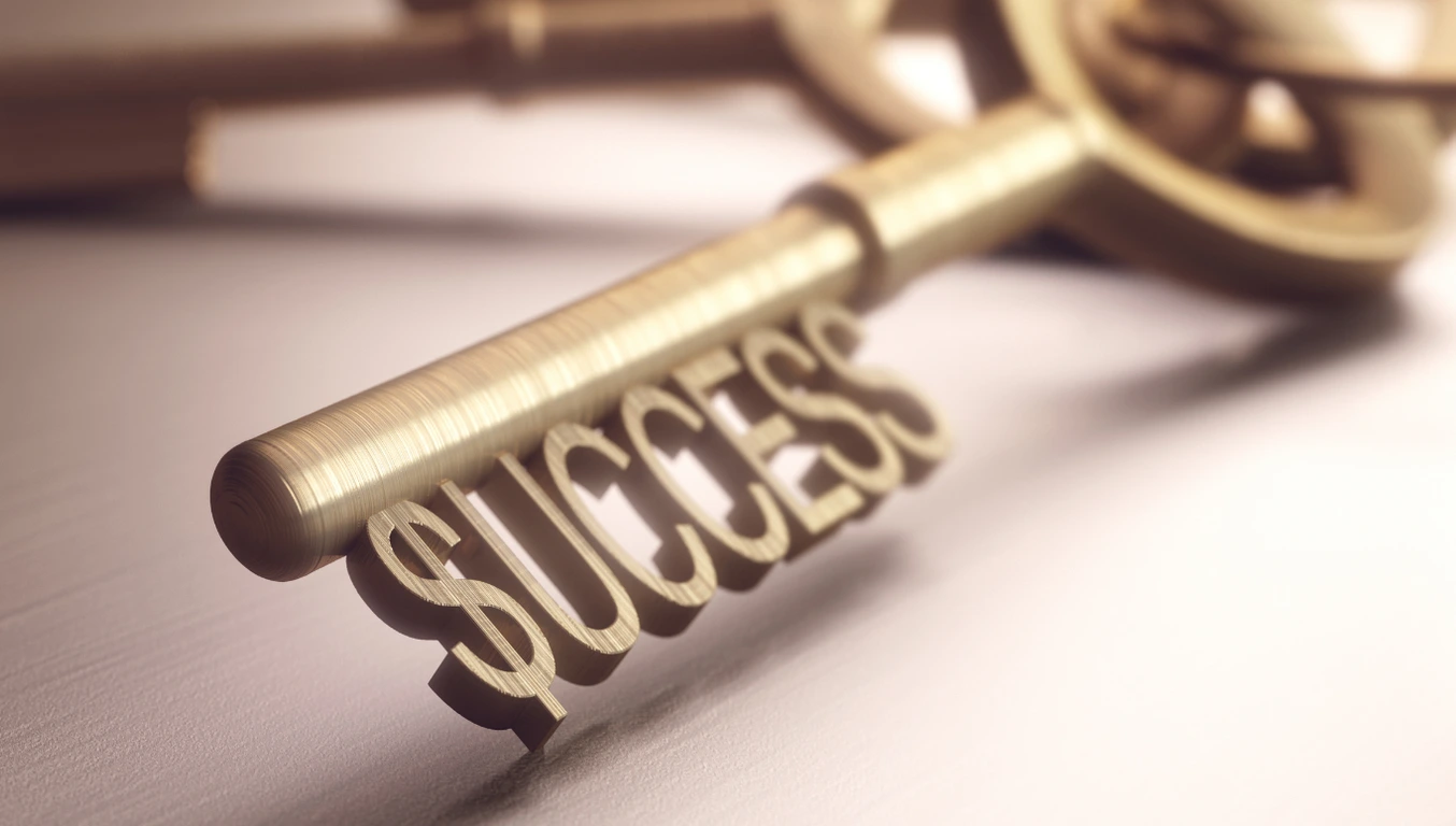 key with success written on it