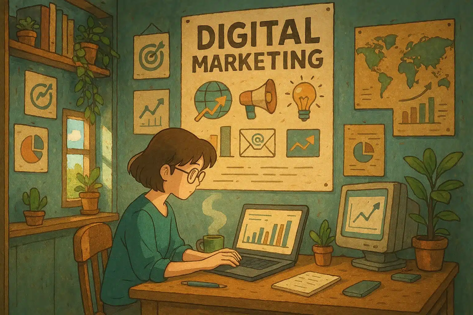 Digital Marketing In Ghibli Art