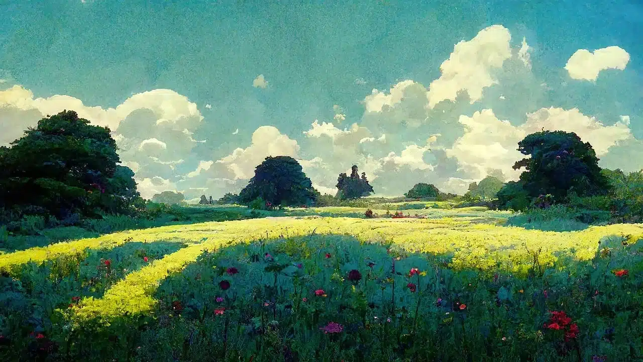 Ghibli Art of a Landscape