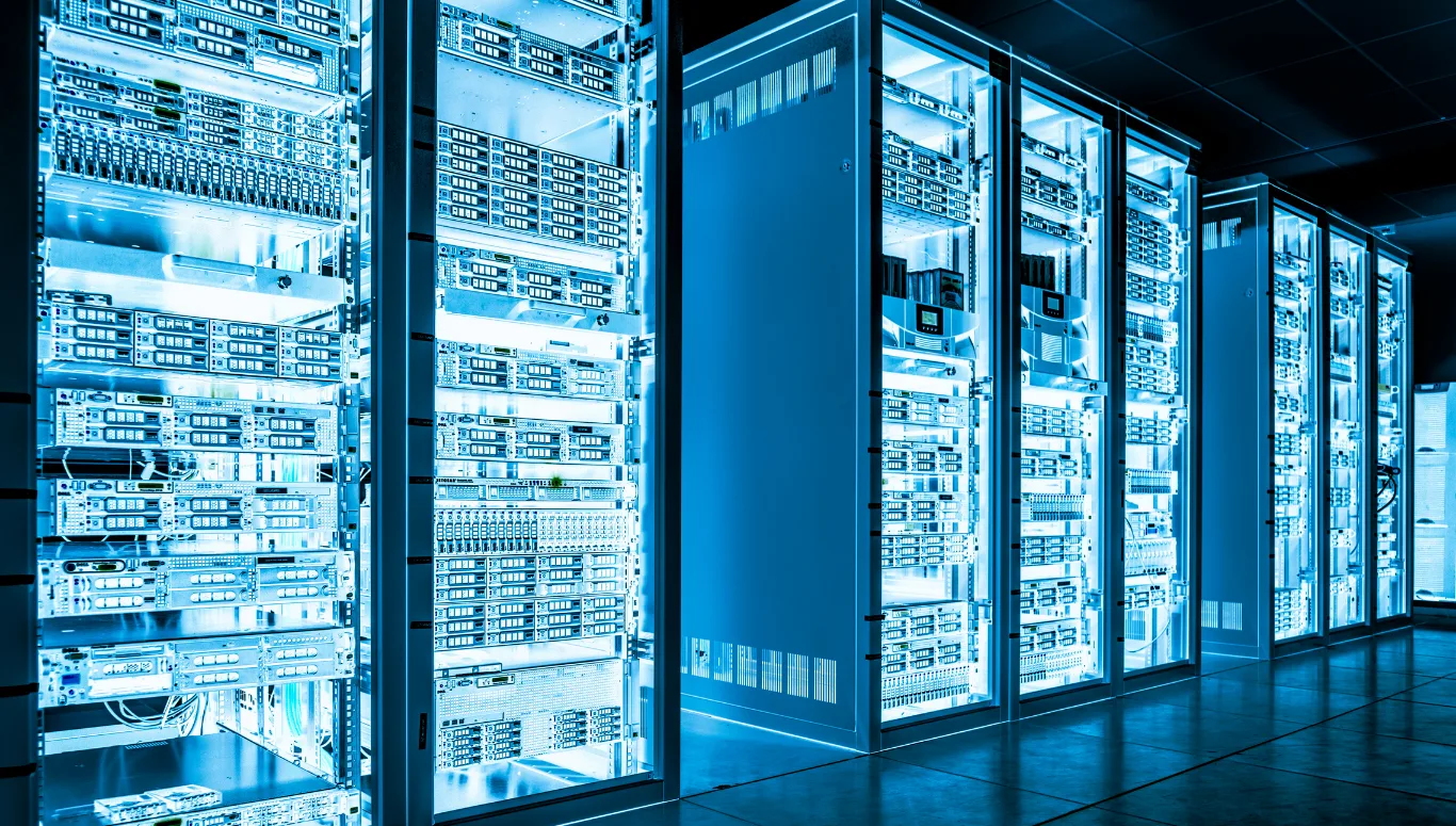 a computer servers in a room